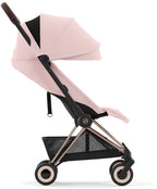 Sportsvogn Coya ultrakompakt Rosegold Peach Pink med justerbar beinpute