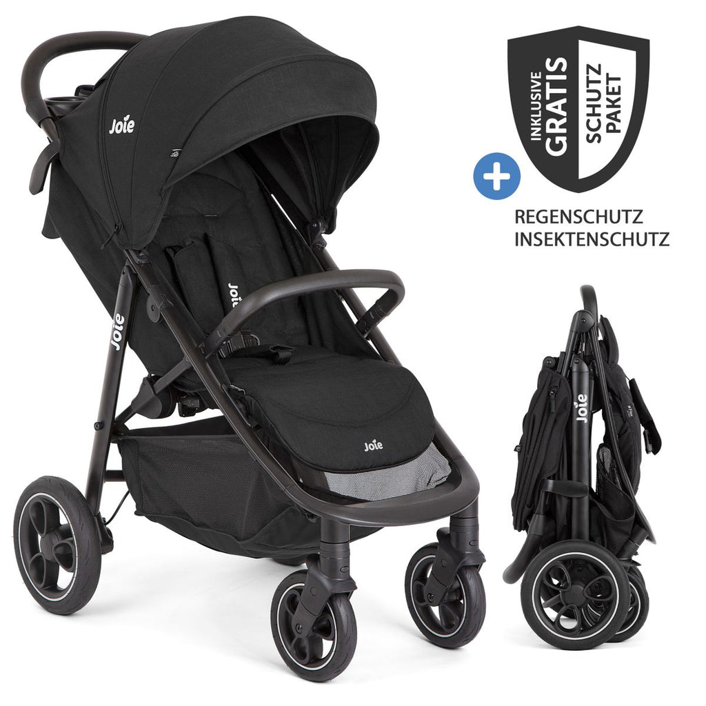 Sportsvogn Litetrax Pro opptil 22 kg med regntrekk forfra