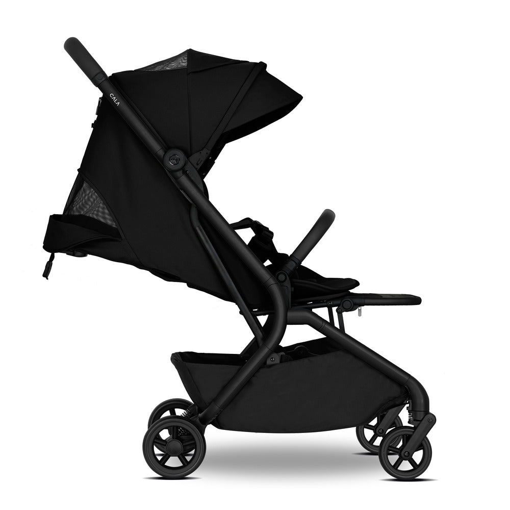Sportsvogn LIYO cabin size IATA-godkjent Pure Black montert og klar til bruk