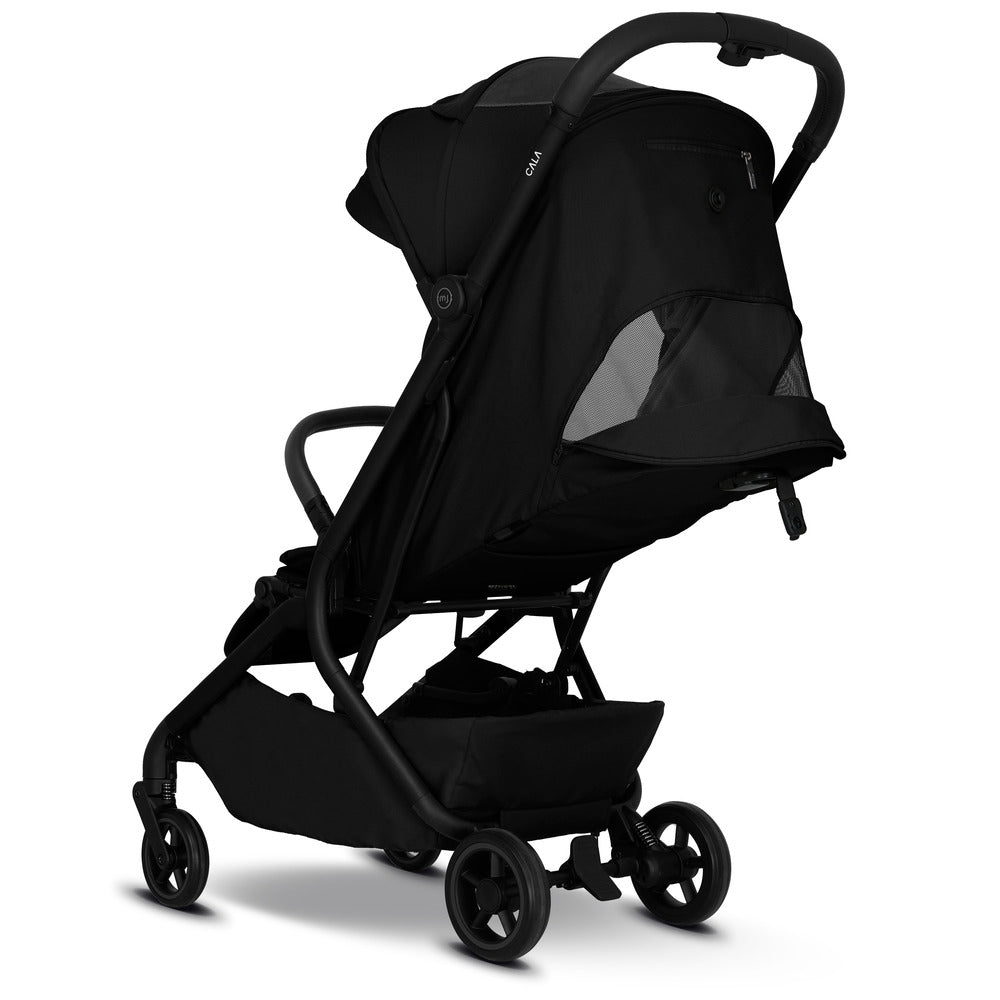 Sportsvogn LIYO cabin size IATA-godkjent Pure Black foldet sammen i Cabin-Size format