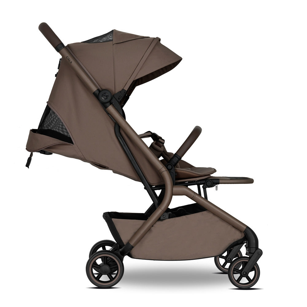 Montert Sportsvogn LIYO cabin size IATA-godkjent Mocca Brown