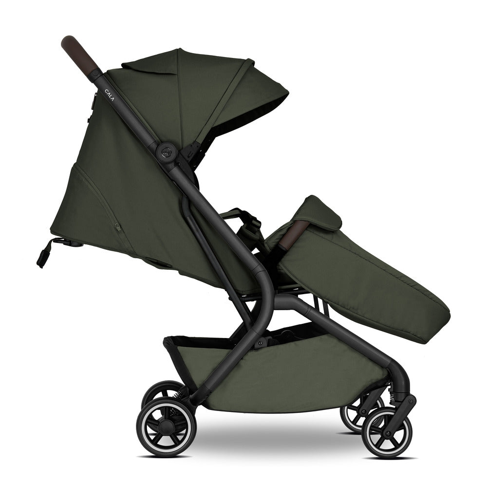 Sportsvogn LIYO cabin size Olive Green sammenfoldet