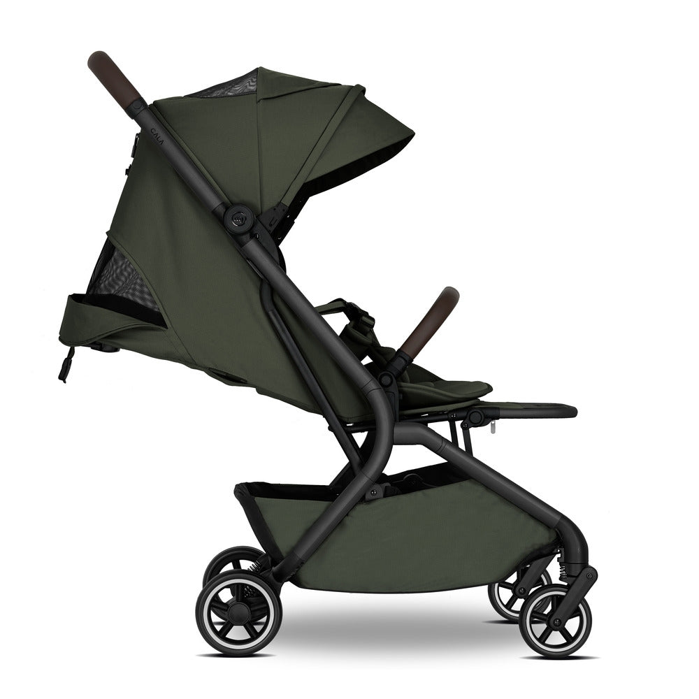 Montert Sportsvogn LIYO cabin size Olive Green med babyvogn
