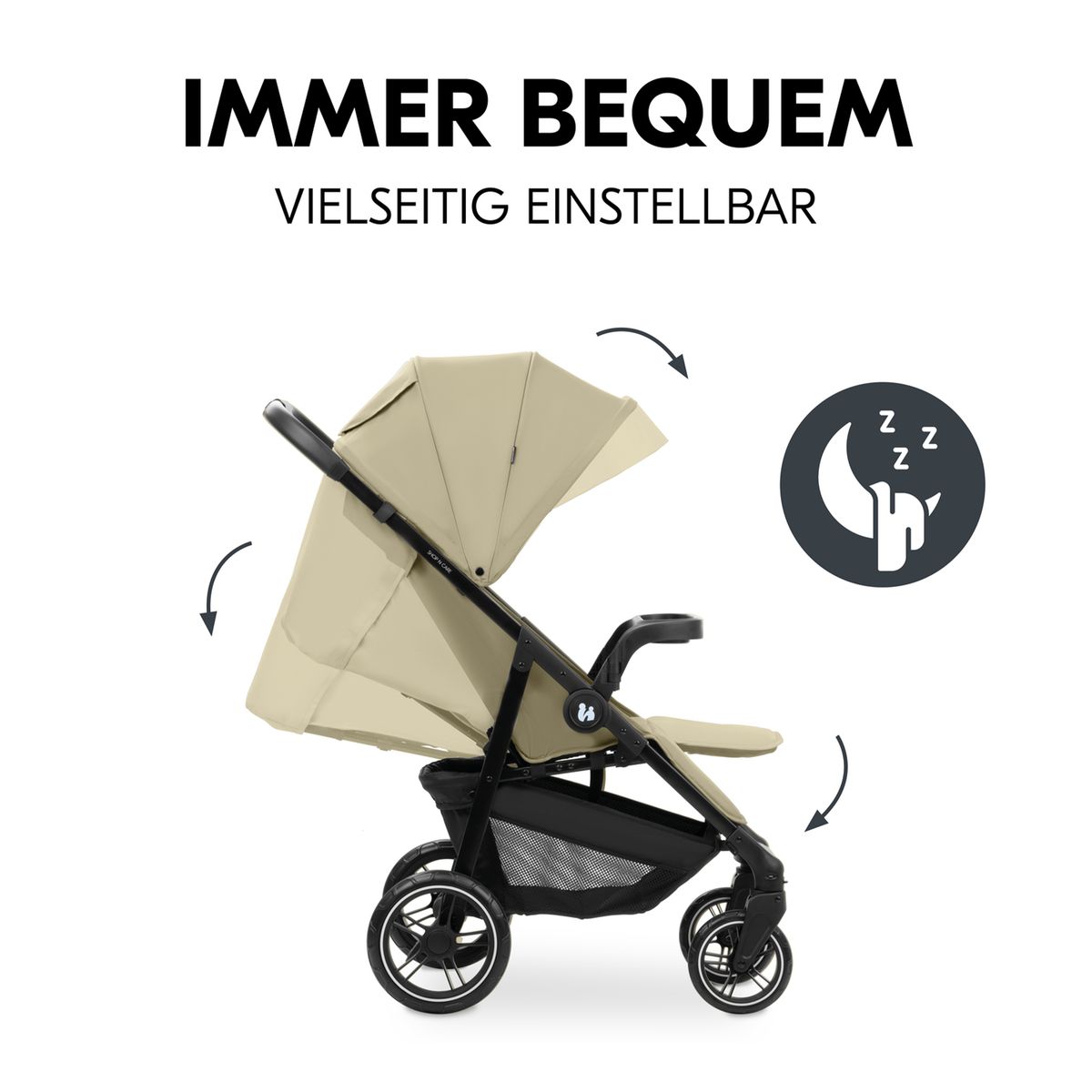 Sportsvogn Shop N Care 2-i-1 reisesett med bilstol Olive med bilstol festet