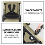 Sportsvogn Shop N Care 2-i-1 reisesett med bilstol Olive detalj av sete