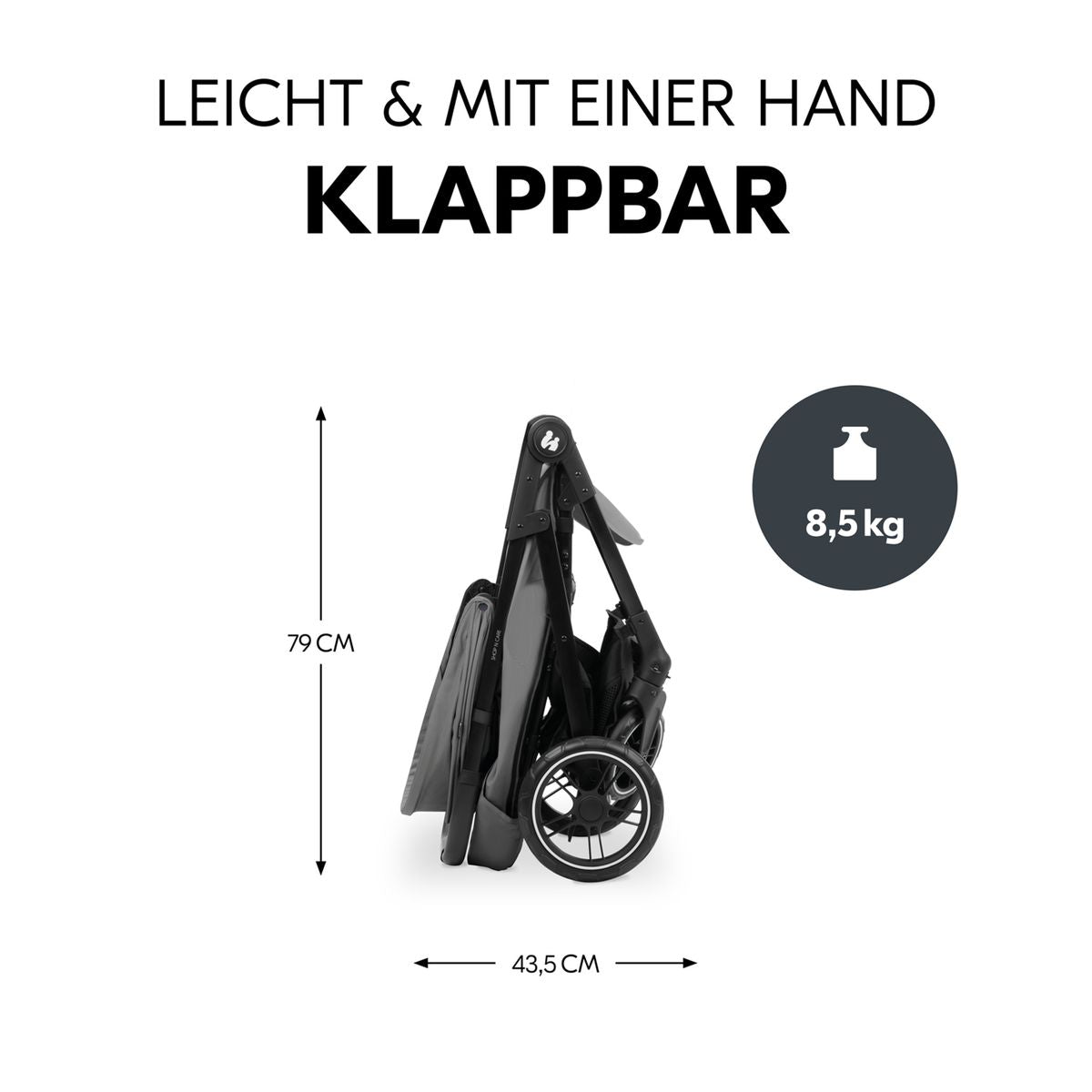 Montert Sportsvogn Shop N Care fra fødsel til 22 kg grå med solskjerm