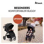 Sportsvogn UpTown med liggefunksjon 22 kg Melange Black bakside