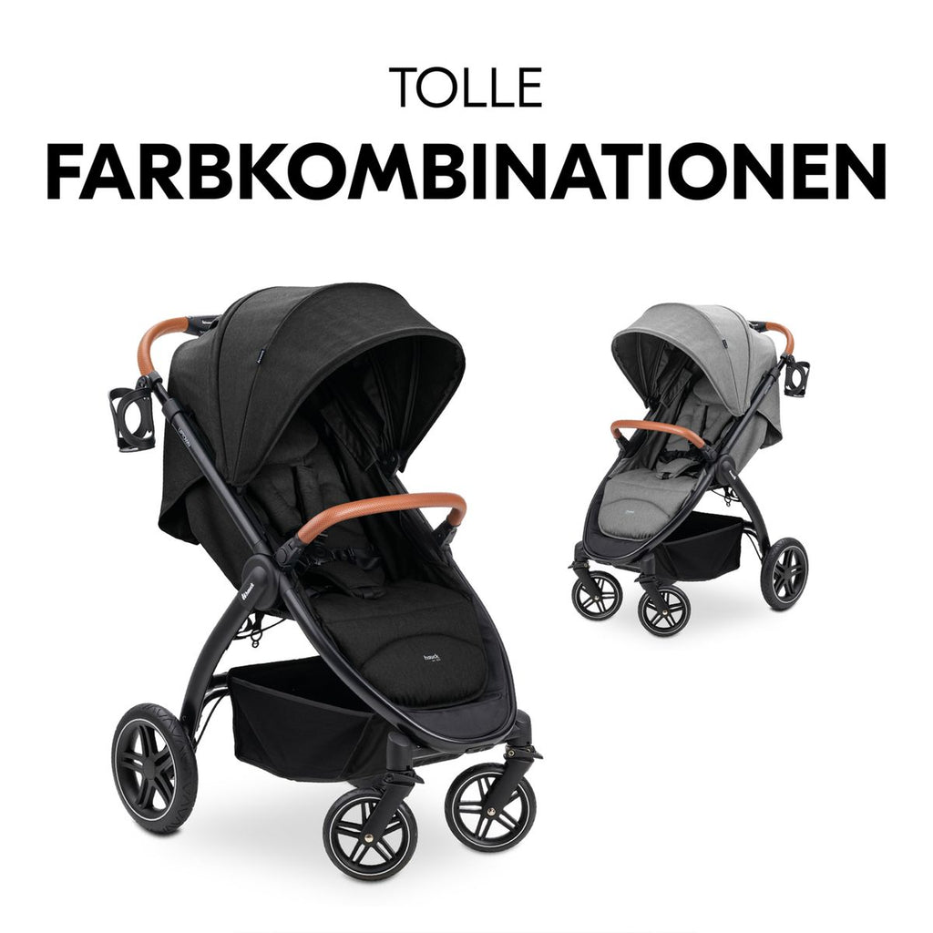 Montert Sportsvogn UpTown med liggefunksjon 22 kg Melange Black i park