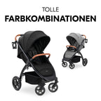 Montert Sportsvogn UpTown med liggefunksjon 22 kg Melange Black i park