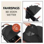 Sportsvogn UpTown med liggefunksjon 22 kg Melange Black håndtak detalj