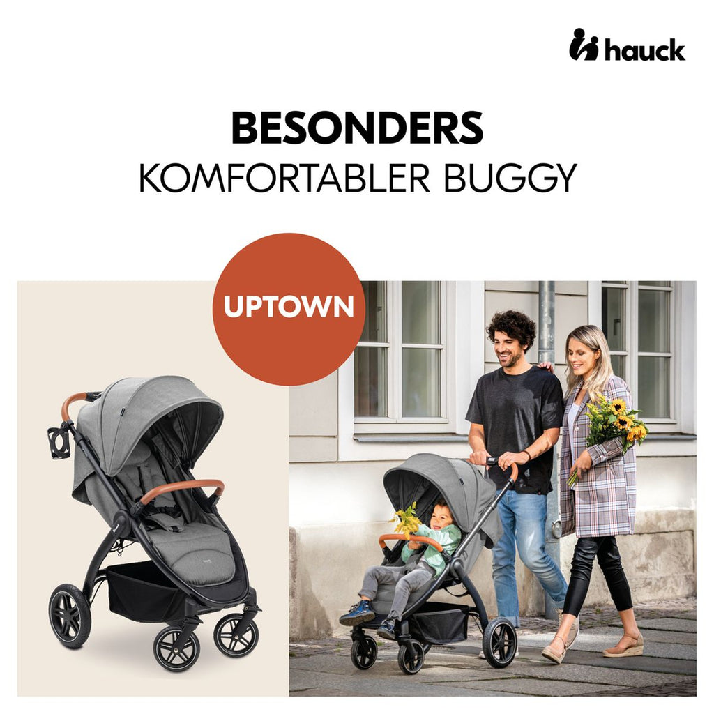 Detaljbilde av Sportsvogn UpTown med liggefunksjon og tilbehør solbeskyttelse
