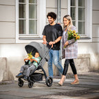 Handlekurv under Sportsvogn UpTown med liggefunksjon Melange Grey