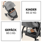 Sportsvogn UpTown med liggefunksjon Melange Grey med åpen ventilasjon i kalesje