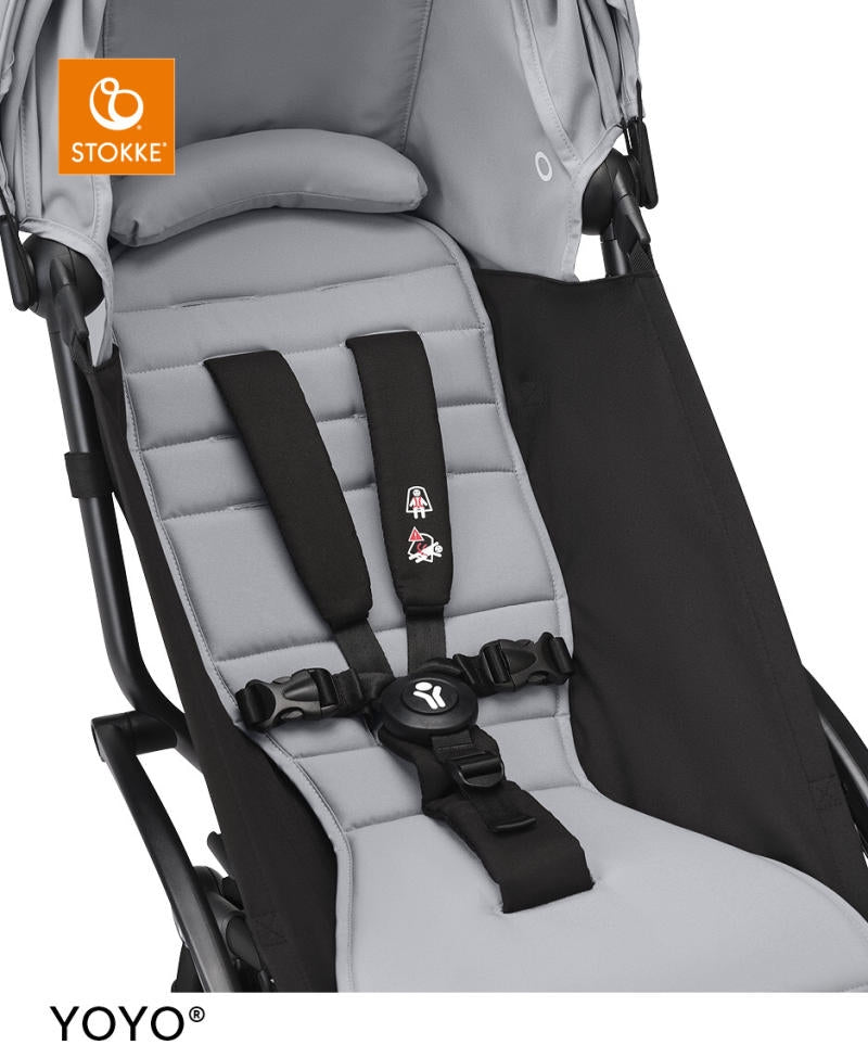 Sammenlagt Sportsvogn YOYO³ med tekstilsete 6+ Stone for enkel oppbevaring