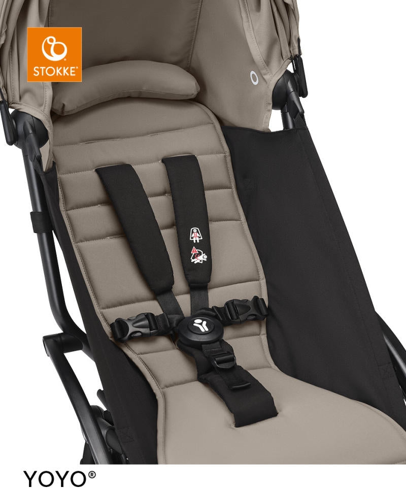 Detaljbilde av Sportsvogn YOYO³ med tekstilsete 6+ Taupe