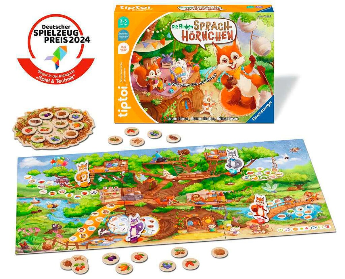 Detalj av Språkspill tiptoi fra 3 år 1-4 spillere - Ravensburger med språkekorn