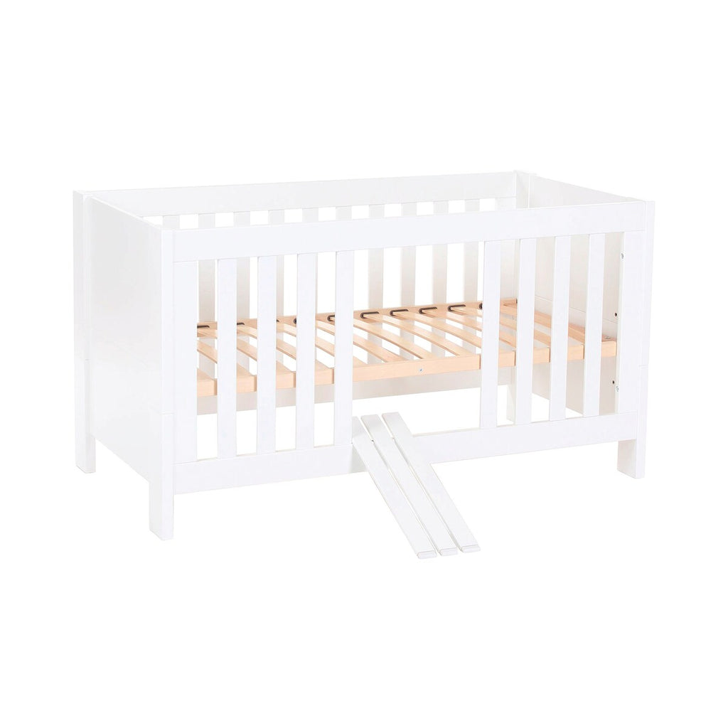 Sprinkelseng All in One 70x140 cm MDF med ombyggingssett - babybay bakside