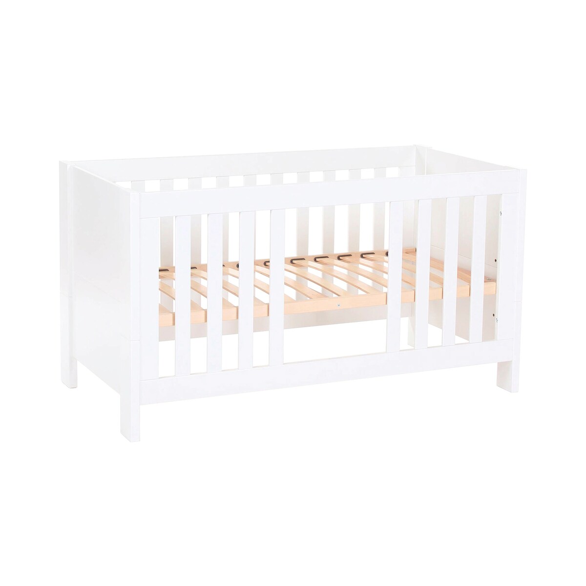 Sprinkelseng All in One 70x140 cm MDF med ombyggingssett - babybay detalj av lattenrost