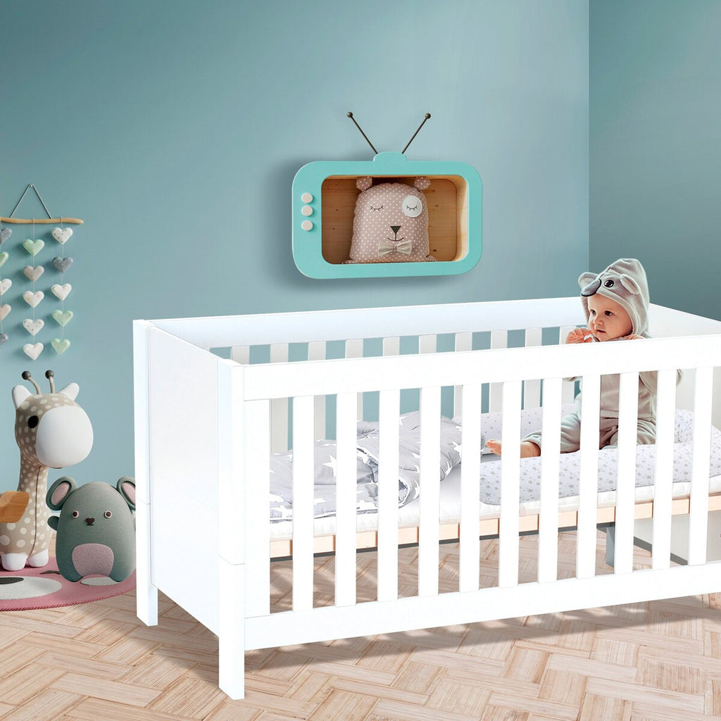 Sprinkelseng All in One 70x140 cm MDF med ombyggingssett - babybay bruk som juniorseng