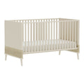 Sprinkelseng Eefje 70x140 cm forfra med dekor Cashmere og Groovy-Oak