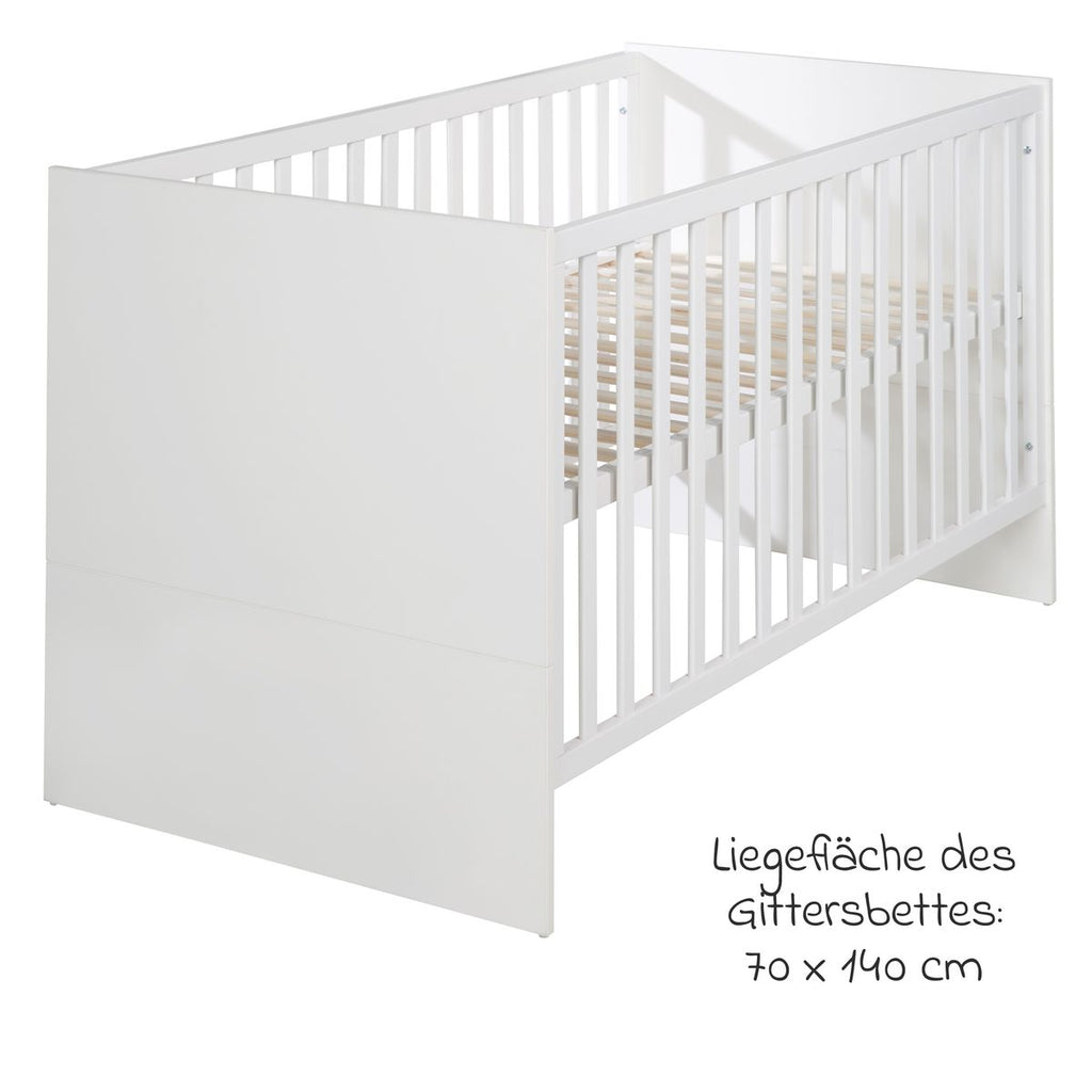 Detalj av sprinkelseng Lilo med justerbar bunn 70 x 140 cm hvit
