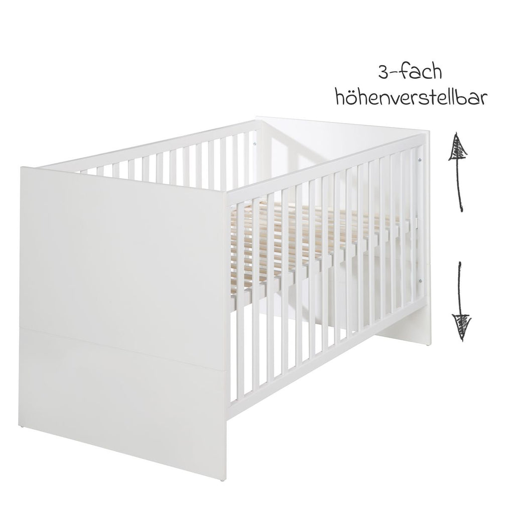 Montert sprinkelseng Lilo med justerbar bunn 70 x 140 cm hvit i barnerom