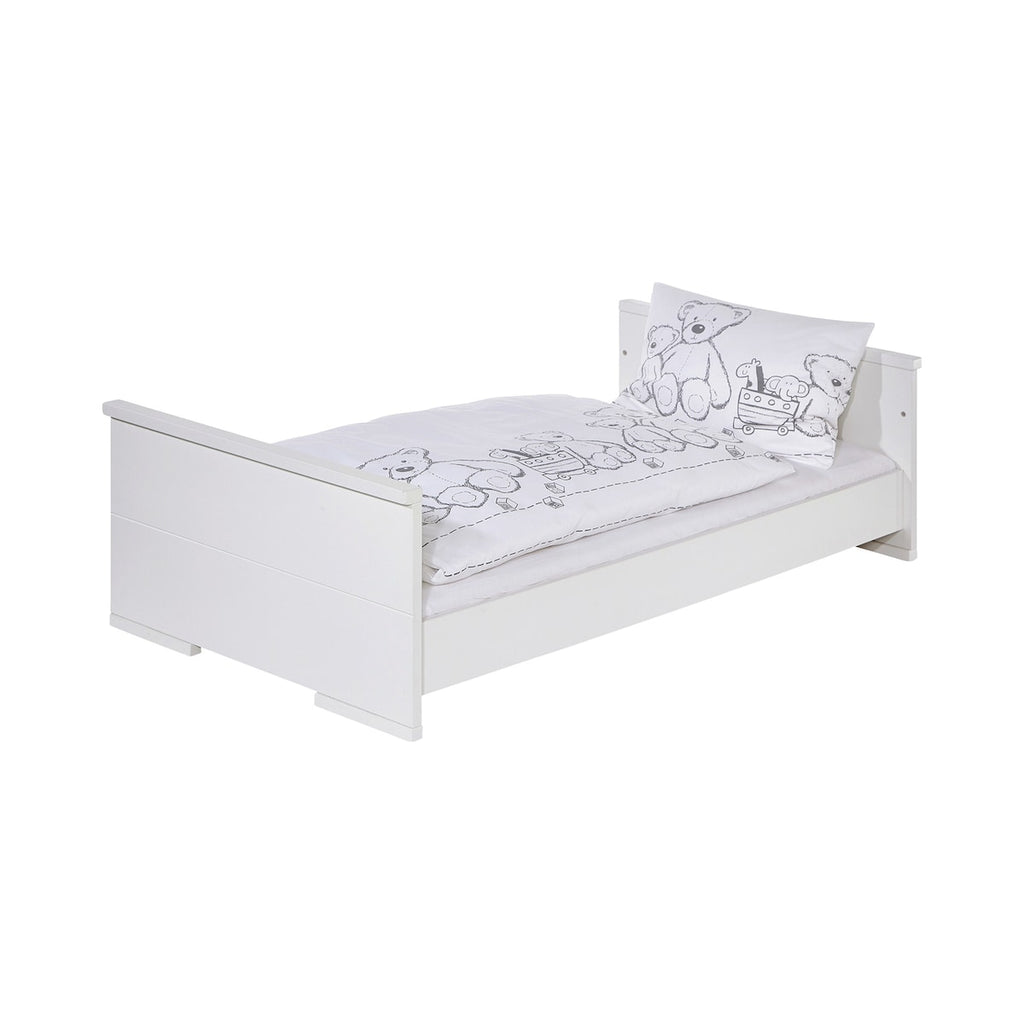 Sprinkelseng Maxx White 70x140 cm hvit MDF detalj av sprossengitter