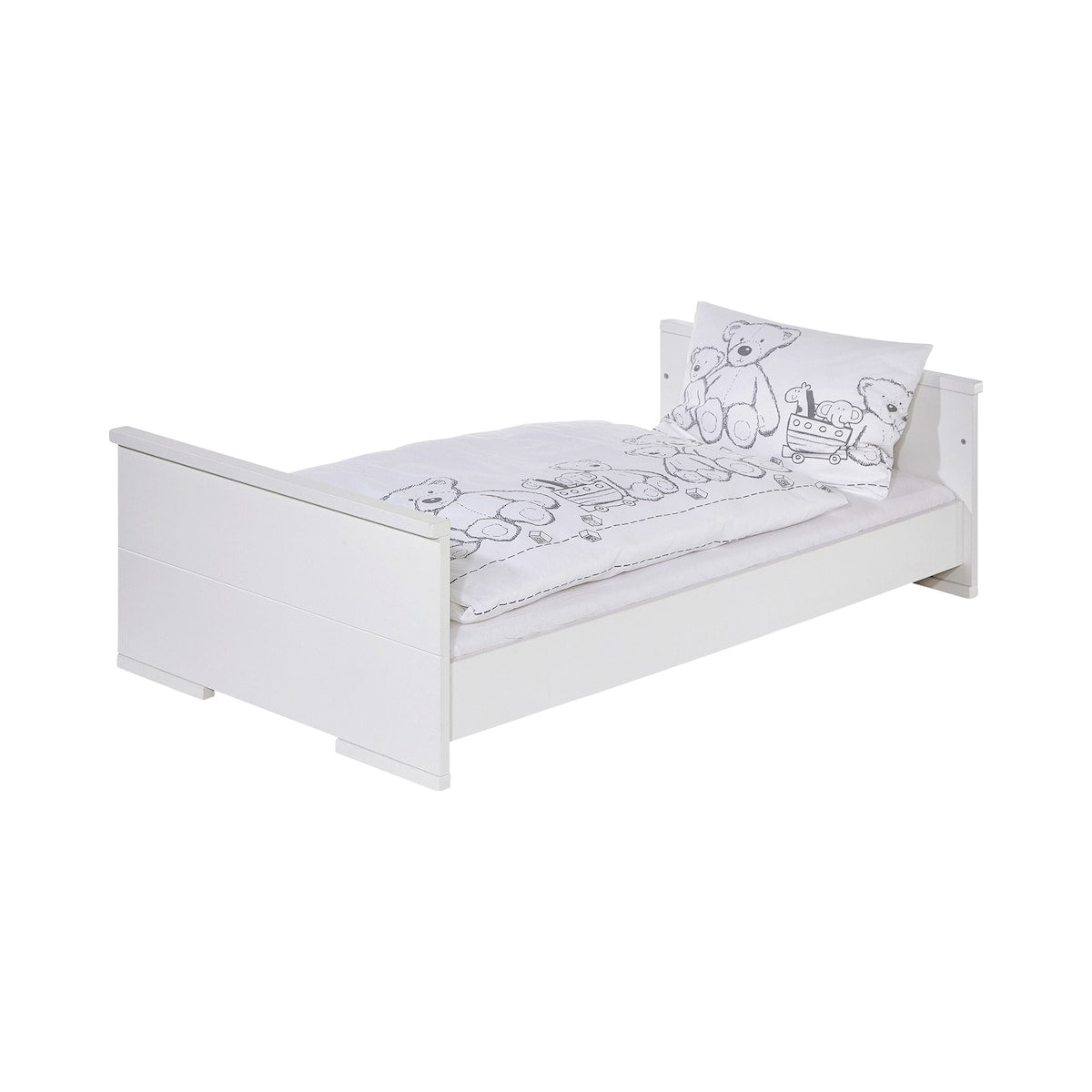 Sprinkelseng Maxx White 70x140 cm hvit MDF detalj av sprossengitter
