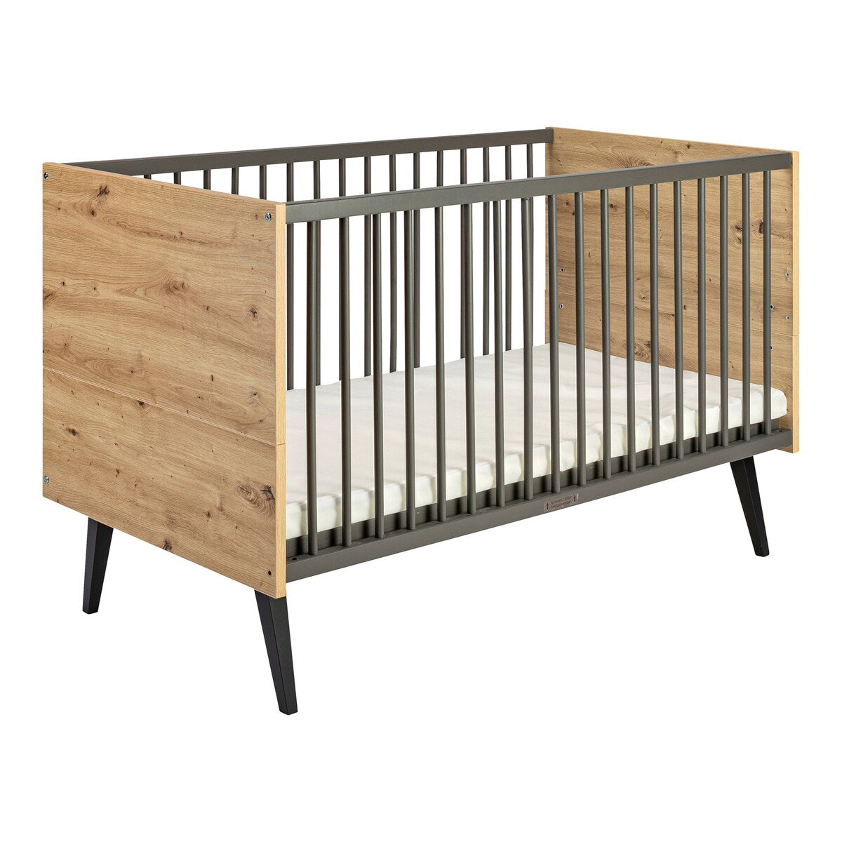 Sprinkelseng Morris Oak 70x140 cm antrasitt bakside