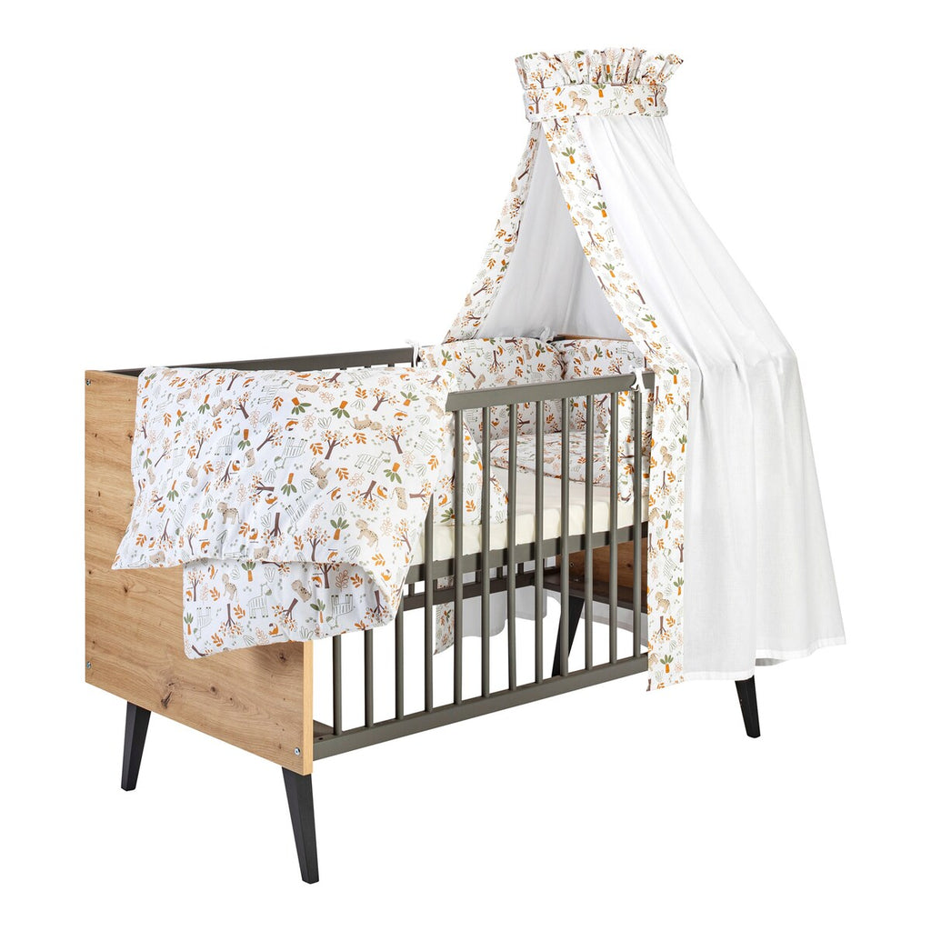 Montert Sprinkelseng Morris Oak 70x140 cm antrasitt med justerbart lattenrost