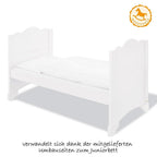 Detalj av Sprinkelseng Pino 70 x 140 cm i heltre furu