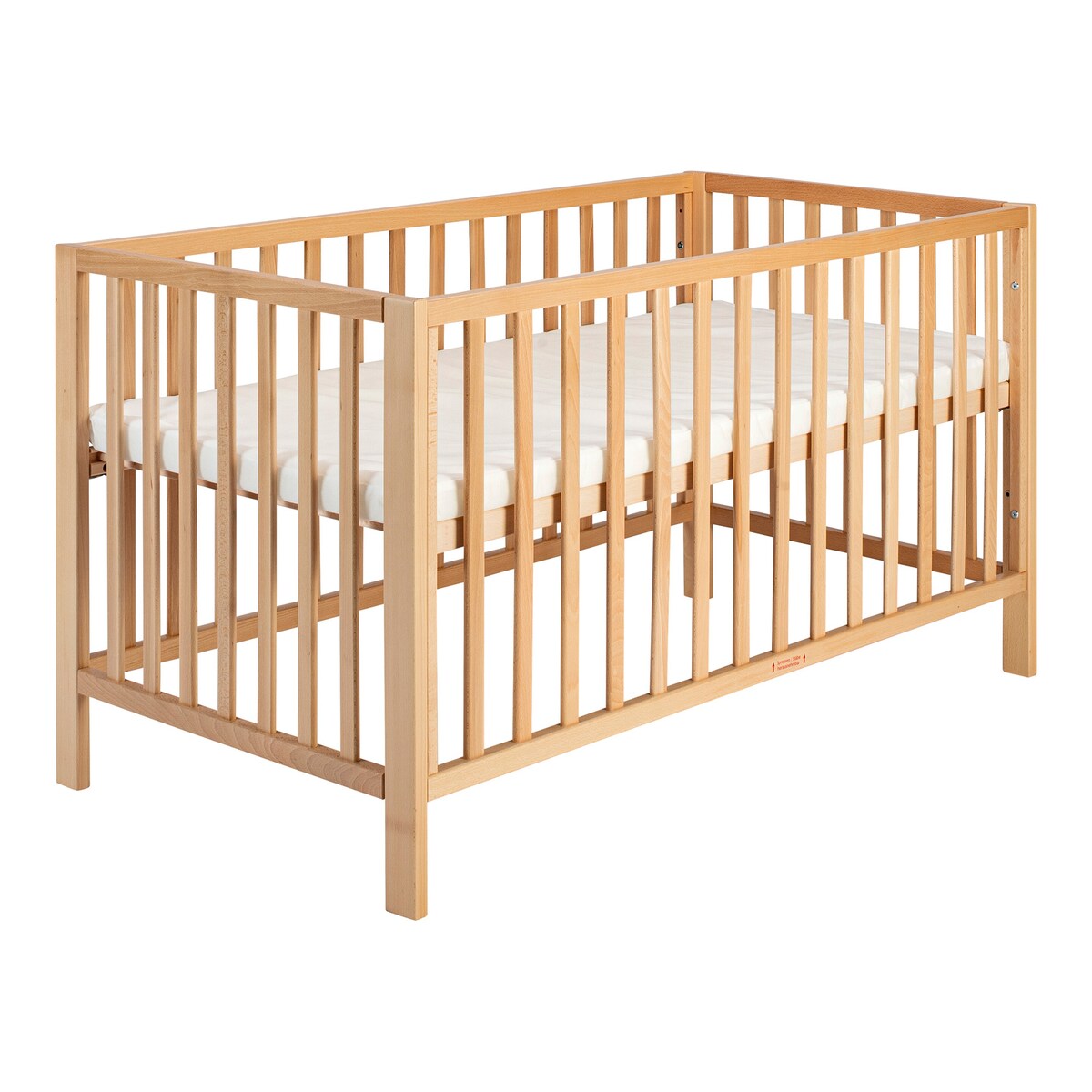 Sprinkelseng Terry 70x140 cm bøk natur forfra