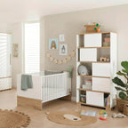 Sprinkelseng Yolanda 70x140 cm, bakside med solid design