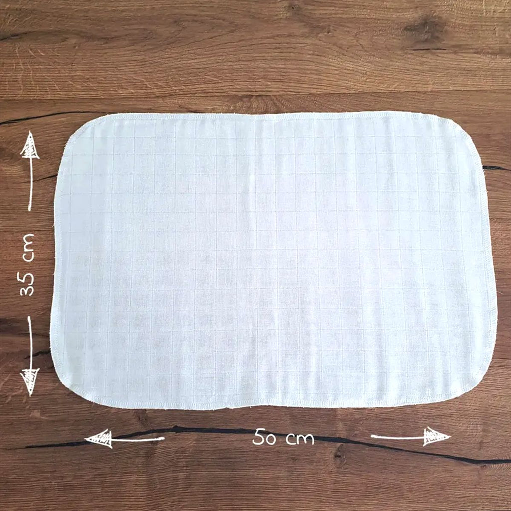Spyttekluter i bomull 10-pakning 35x50 cm hvit pakket