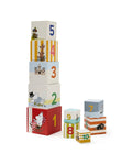 Stableklosser Mummitrollet 10 deler papp 15 x 15 cm forfra