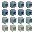 Stablelokker i silikon 16 stk Loren blue multi mix detalj