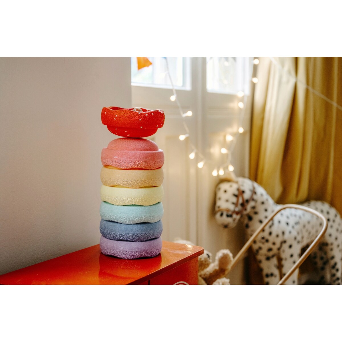 Stablesteiner Original Mini rainbow 7-delers sett - Stapelstein