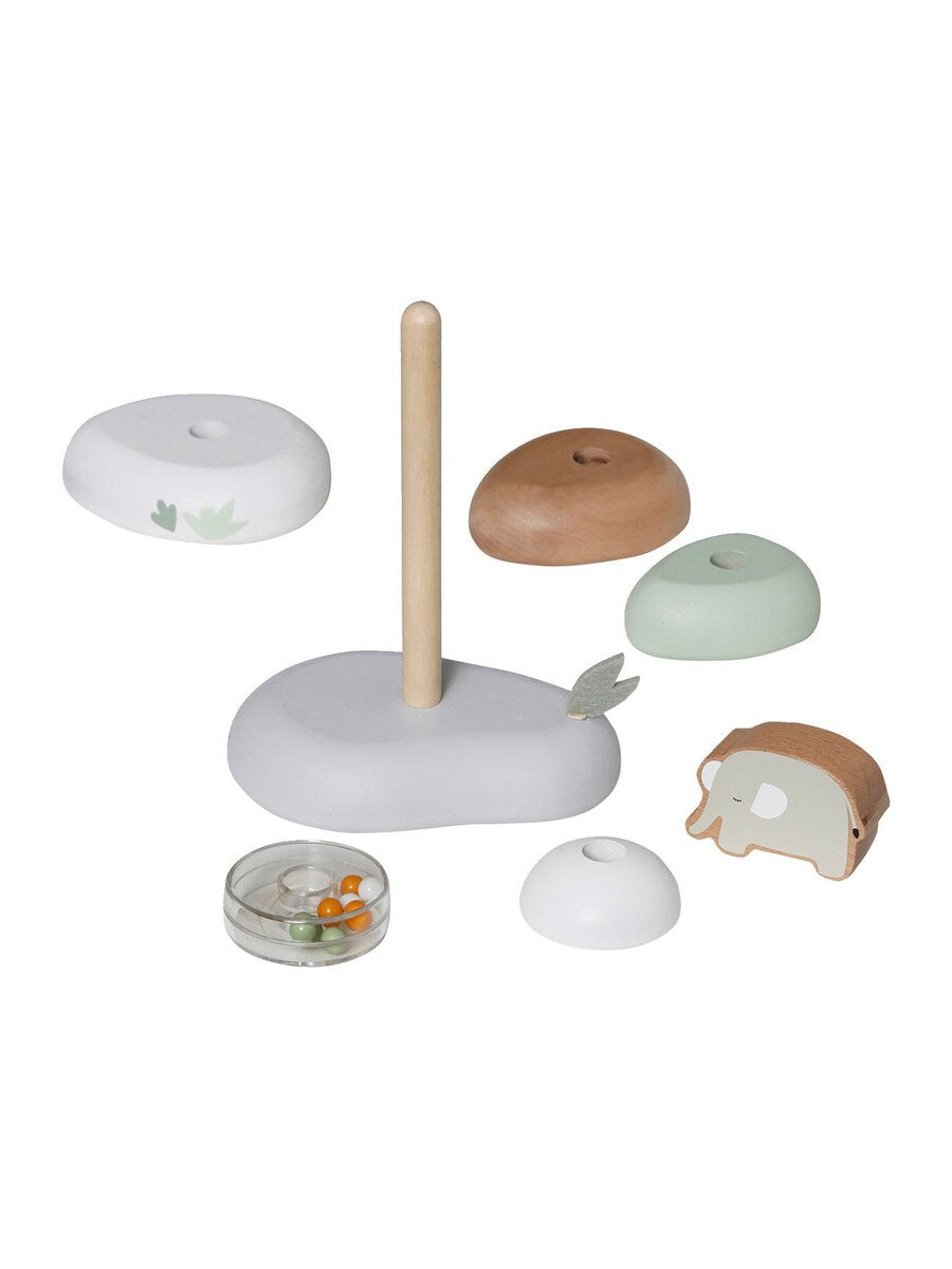 Stabletårn i tre FSC® 17,5 cm 5 deler forfra