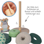 Detalj av Stabletårn i tre HIPP esel, FSC-sertifisert med tre og silikon