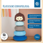 Stabletårn i tre med pinnsvin bakside