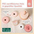 Stabletårn i tre med rådyr Ella FSC fra 12 mnd - Bieco