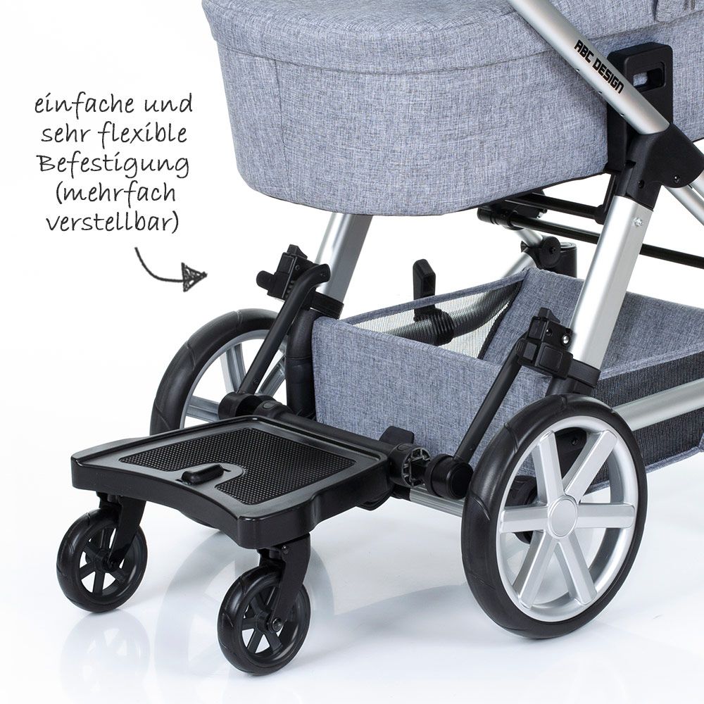 Montert Ståbrett Kiddie Ride On 2 på barnevogn