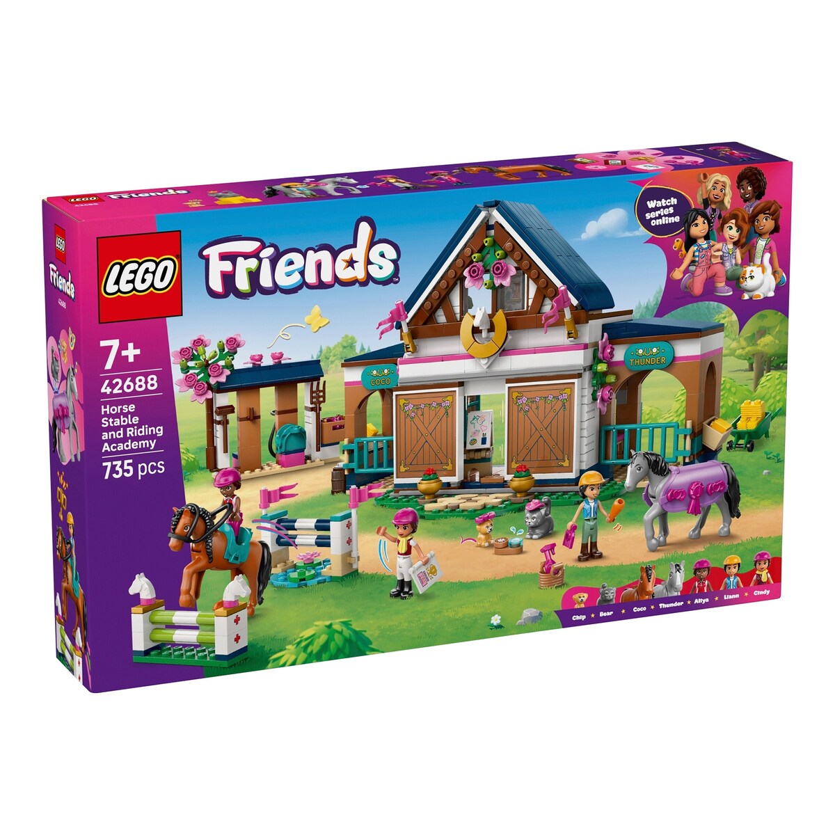 Stall og rideskole 42688 LEGO® Friends forfra