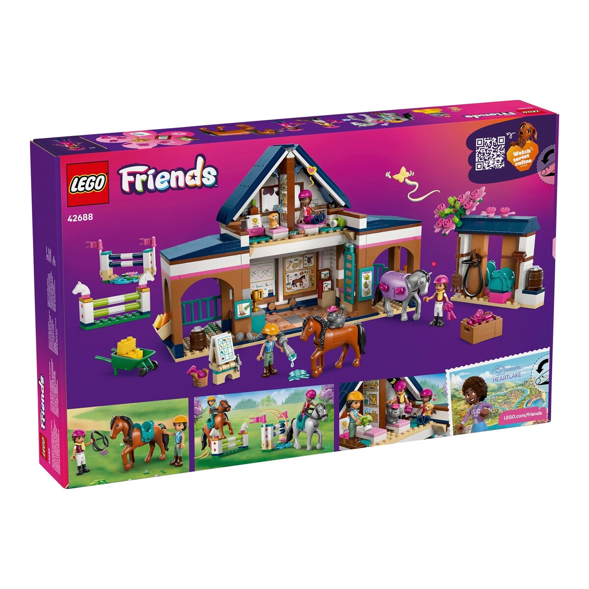 Stall og rideskole 42688 LEGO® Friends nærbilde av dyr