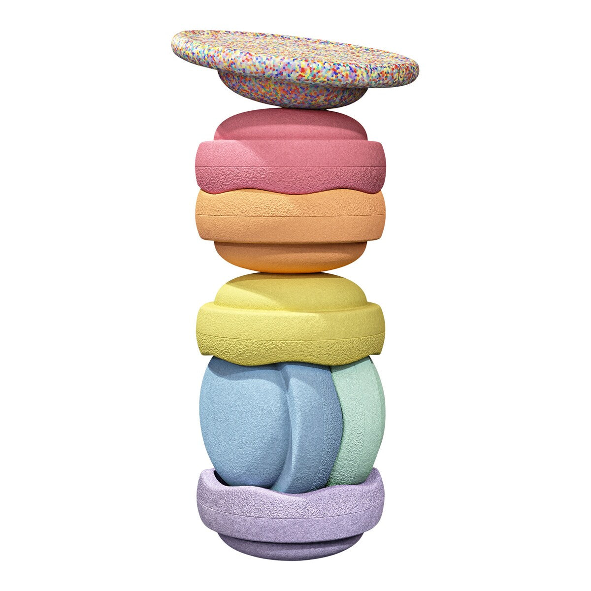 Stapelstein Rainbow sett 7 deler bakside