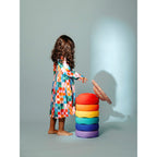 Stapelstein Rainbow sett 7 deler balansebrett montert