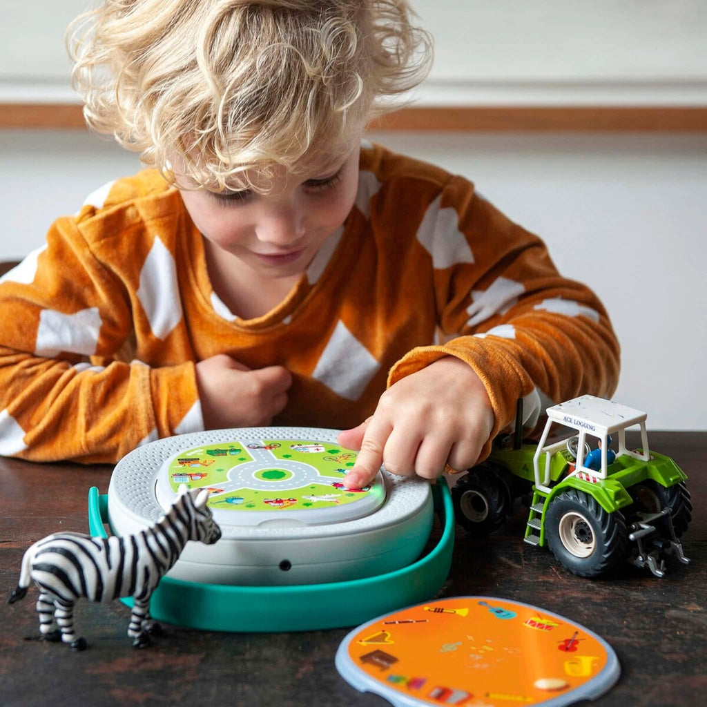 Startsett med musikkspiller og 5 disker samlet sett
