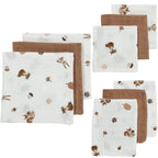 Startsett musselinkluter 9-pakning Forest Animals - Meyco forfra