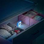 Stelle- og ammelys NightGuide med LED og batteridrift - Reer montert ved stellebord