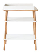 Stellebord KONFETTI hvit/natur MDF detalj av ben